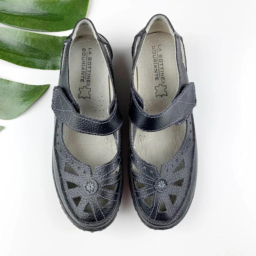 La Bottine Souriante Mary Jane Comfort Shoes Black 37 US 7